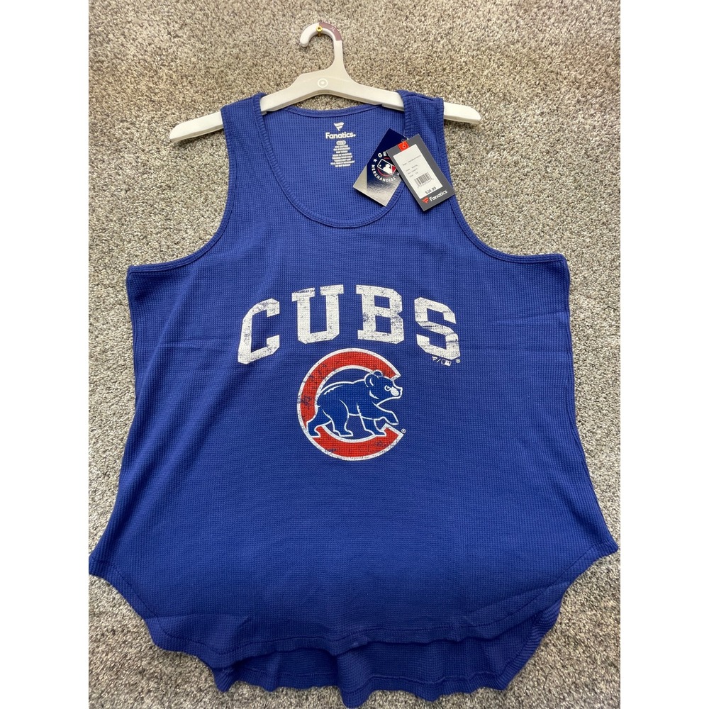 Fanatics Chicago Cubs Tank Top MEN 1X Royal NEW Waffle Knit Sleeveless